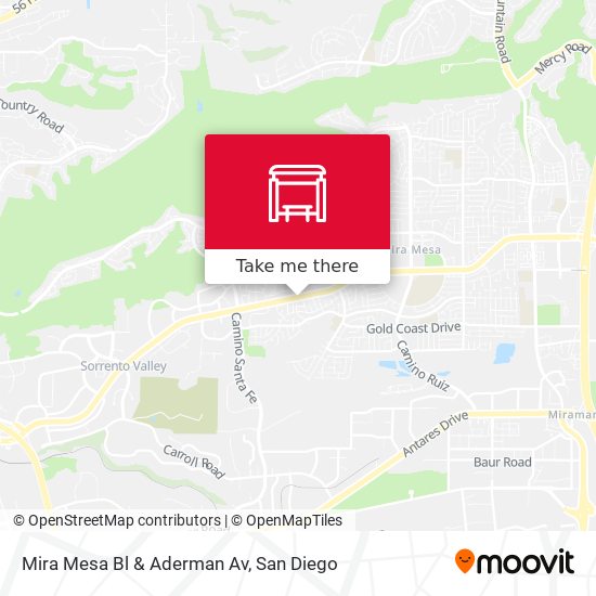 Mira Mesa Bl & Aderman Av map