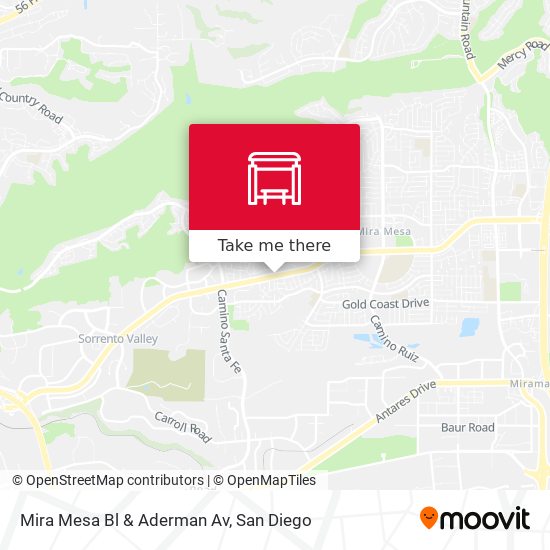 Mira Mesa Bl & Aderman Av map