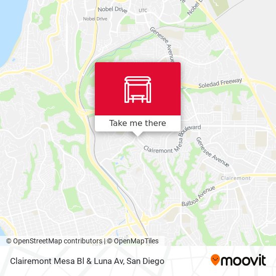 Clairemont Mesa Bl & Luna Av map
