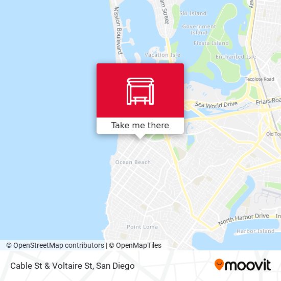 Cable St & Voltaire St map