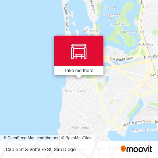 Cable St & Voltaire St map