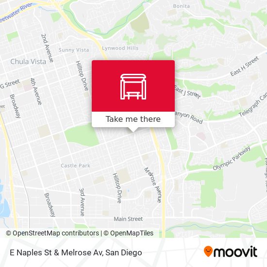 E Naples St & Melrose Av map