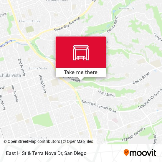 East H St & Terra Nova Dr map