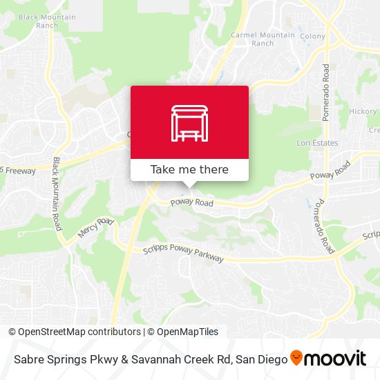 Sabre Springs Pkwy & Savannah Creek Rd map