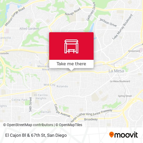 El Cajon Bl & 67th St map