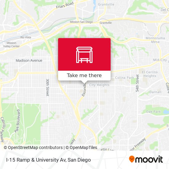 I-15 Ramp & University Av map