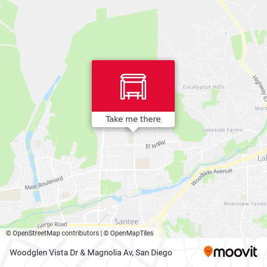 Woodglen Vista Dr & Magnolia Av map