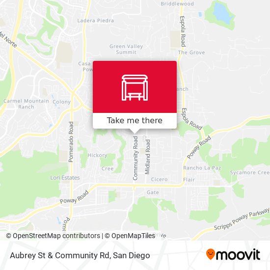 Aubrey St & Community Rd map