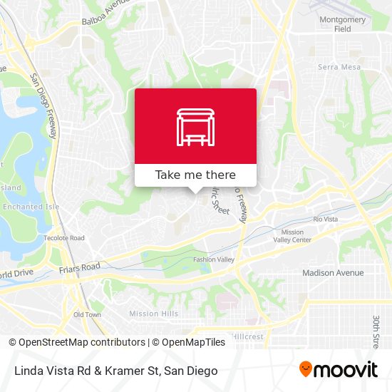 Linda Vista Rd & Kramer St map