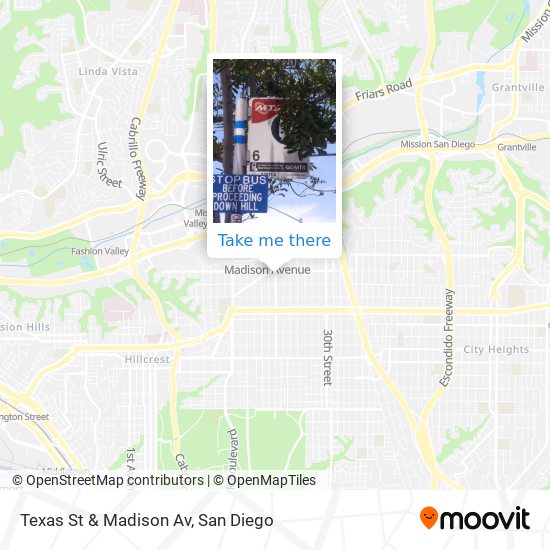 Texas St & Madison Av map