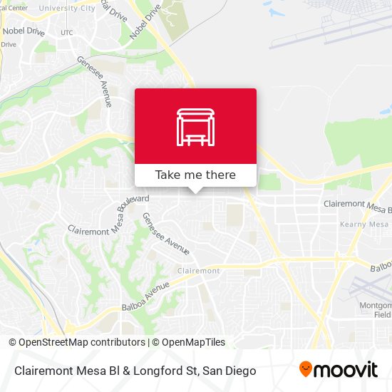 Clairemont Mesa Bl & Longford St map