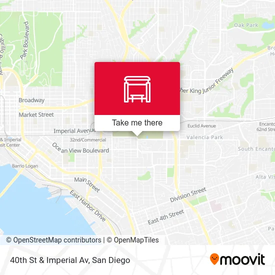 40th St & Imperial Av map