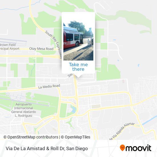 Via De La Amistad & Roll Dr map