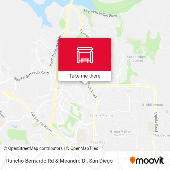 Rancho Bernardo Rd & Meandro Dr map