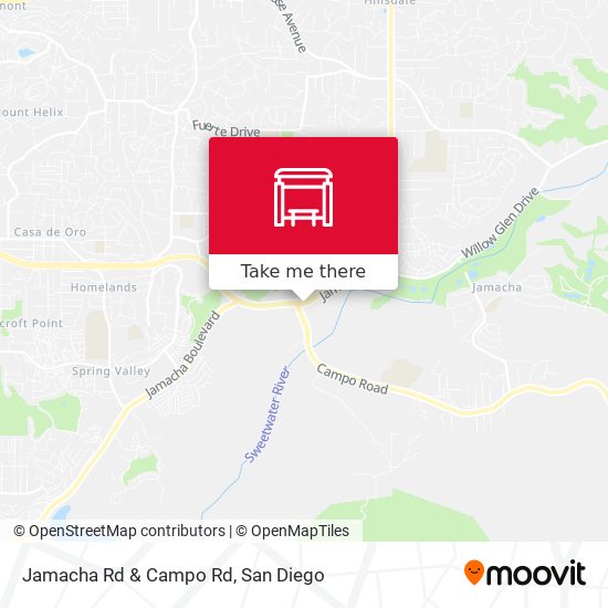 Jamacha Rd & Campo Rd map