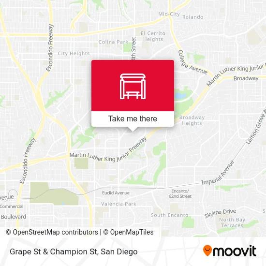 Grape St & Champion St map