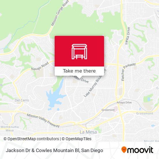 Jackson Dr & Cowles Mountain Bl map