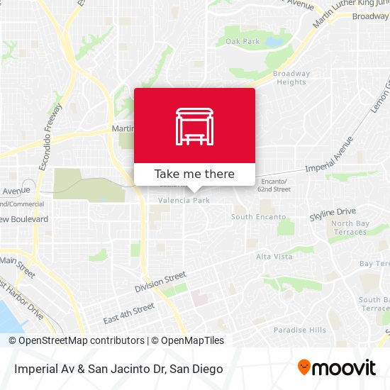 Imperial Av & San Jacinto Dr map