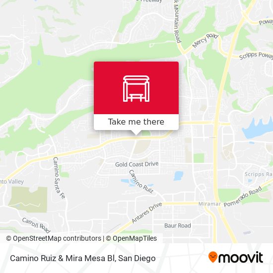 Camino Ruiz & Mira Mesa Bl map