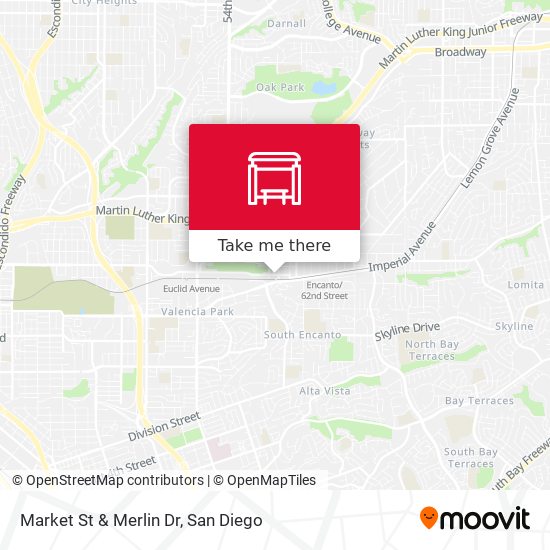 Market St & Merlin Dr map