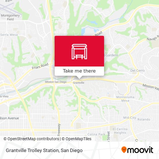 Mapa de Grantville Trolley Station