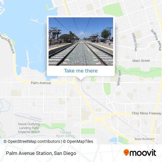 Palm Avenue Station map