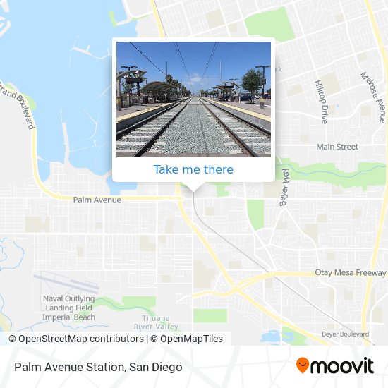 Palm Avenue Station map