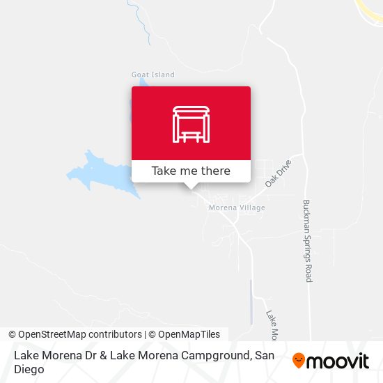 Lake Morena Dr & Lake Morena Campground map