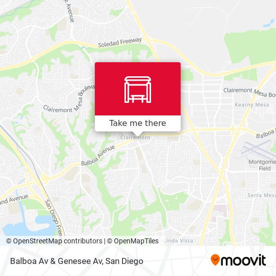 Mapa de Balboa Av & Genesee Av