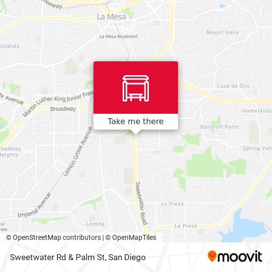 Sweetwater Rd & Palm St map