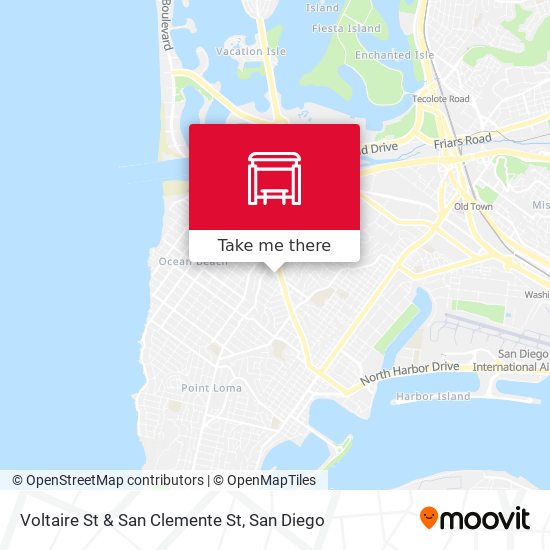 Voltaire St & San Clemente St map