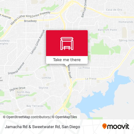 Jamacha Rd & Sweetwater Rd map