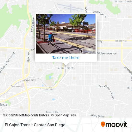 El Cajon Transit Center map