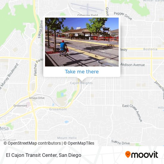 El Cajon Transit Center map