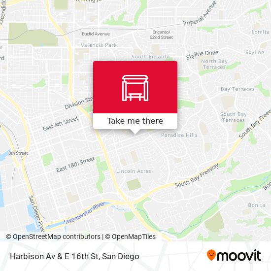 Harbison Av & E 16th St map