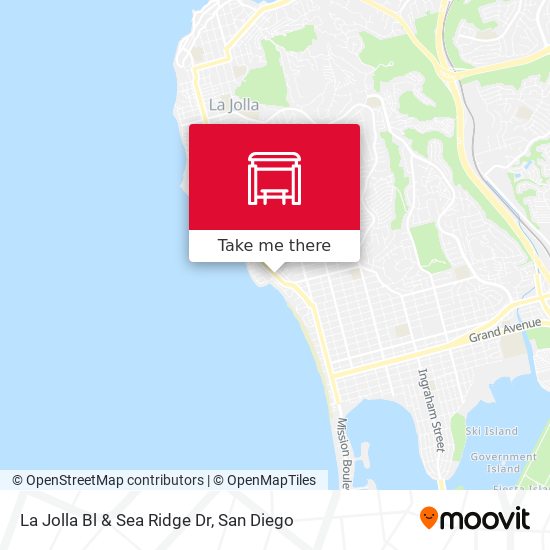 La Jolla Bl & Sea Ridge Dr map
