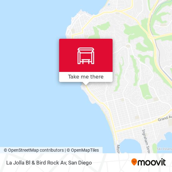 La Jolla Bl & Bird Rock Av map