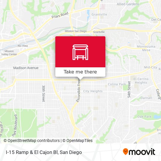 I-15 Ramp & El Cajon Bl map