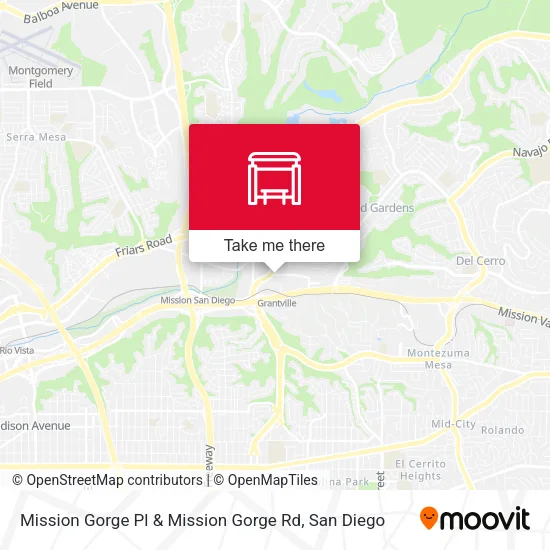 Mission Gorge Pl & Mission Gorge Rd map
