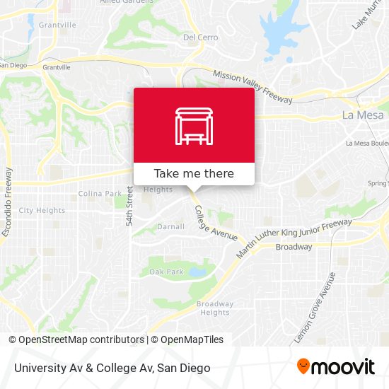 University Av & College Av map