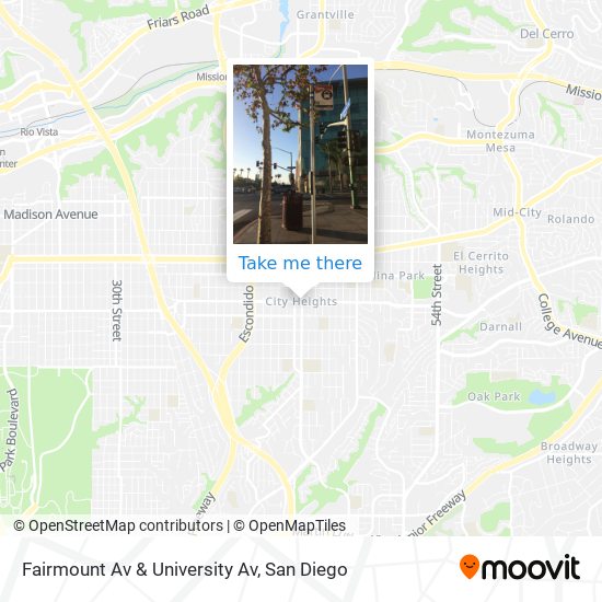 Fairmount Av & University Av map