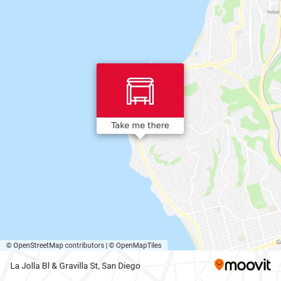 La Jolla Bl & Gravilla St map