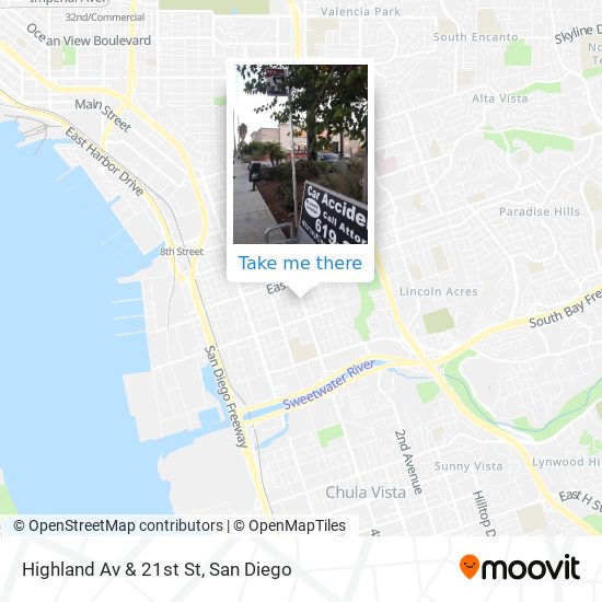 Mapa de Highland Av & 21st St