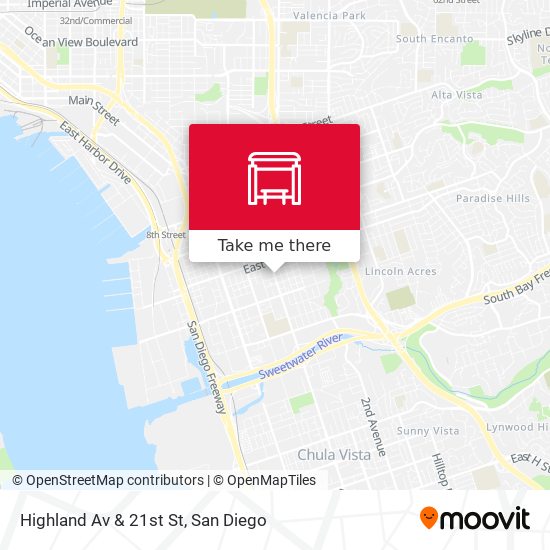 Mapa de Highland Av & 21st St