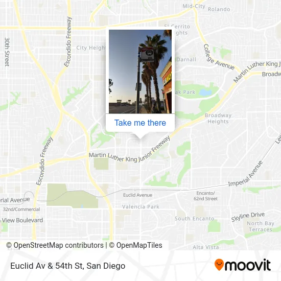 Euclid Av & 54th St map