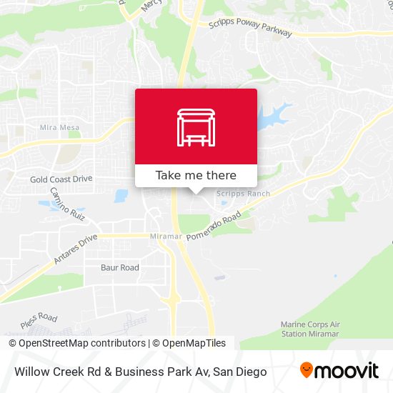 Mapa de Willow Creek Rd & Business Park Av
