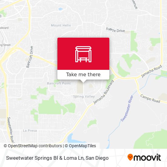 Sweetwater Springs Bl & Loma Ln map