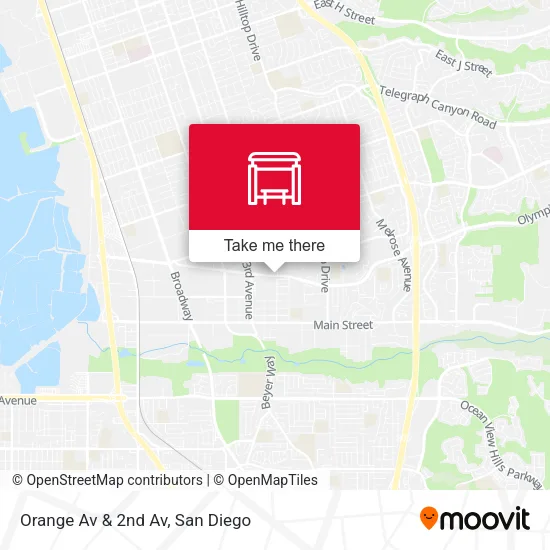 Mapa de Orange Av & 2nd Av
