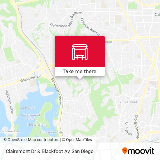 Clairemont Dr & Blackfoot Av map