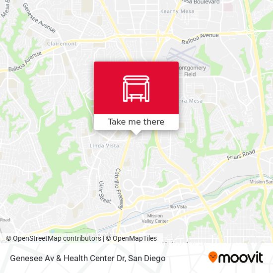 Genesee Av & Health Center Dr map